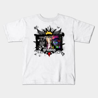 Tri-Faced Graffiti Art: Be Unique - Graffiti Fashion Kids T-Shirt